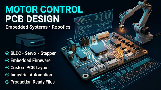 design motor control pcb ,embedded system and robotics