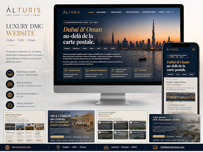 a professional travel and tourism website
