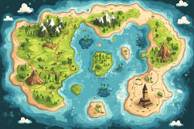 draw vector map in illustrator