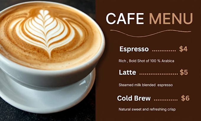 design modern canva poster menu