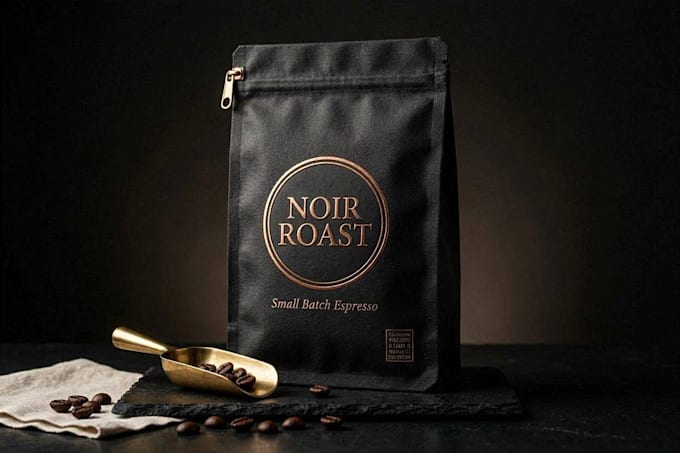 design professional product packaging box pouch and label