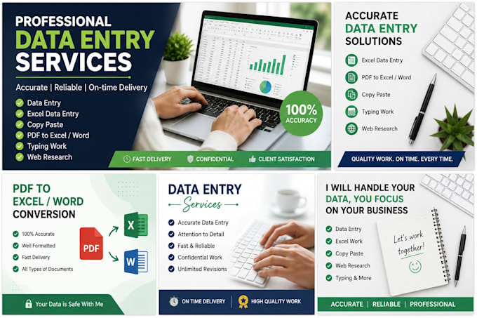 do accurate data entry, excel work, PDF to excel, copy paste, and typing