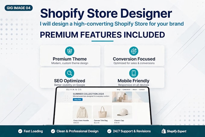 design a professional shopify store that converts