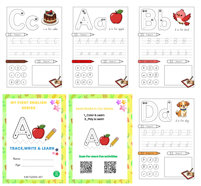 design educational kids worksheets and children activity books