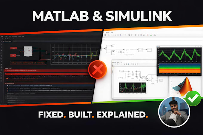 fix, debug and build matlab code, simulink and control system models