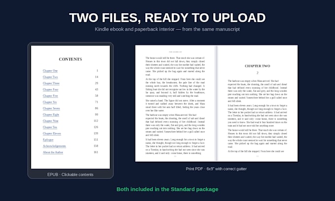 format your manuscript into a print ready pdf and epub for kdp