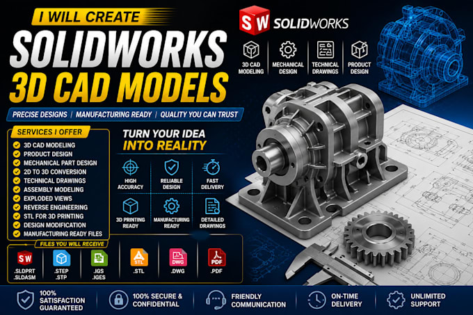 solidworks, 3d cad model, stl, mechanical, electrical, technical, product design