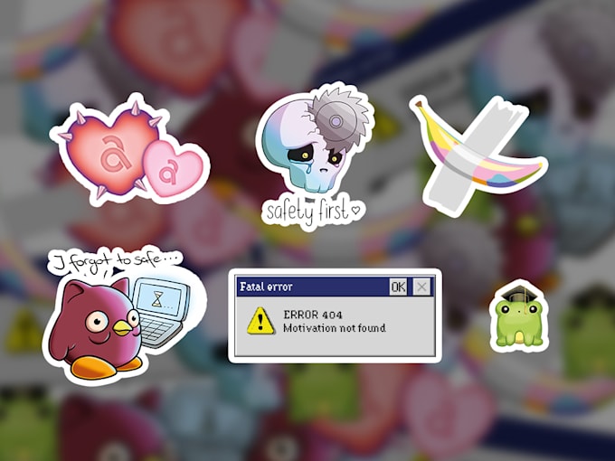 draw cute sticker designs