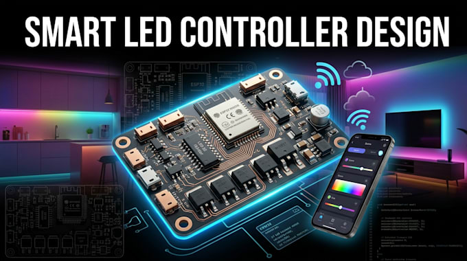 create smart led controller, wifi lighting and embedded hardware