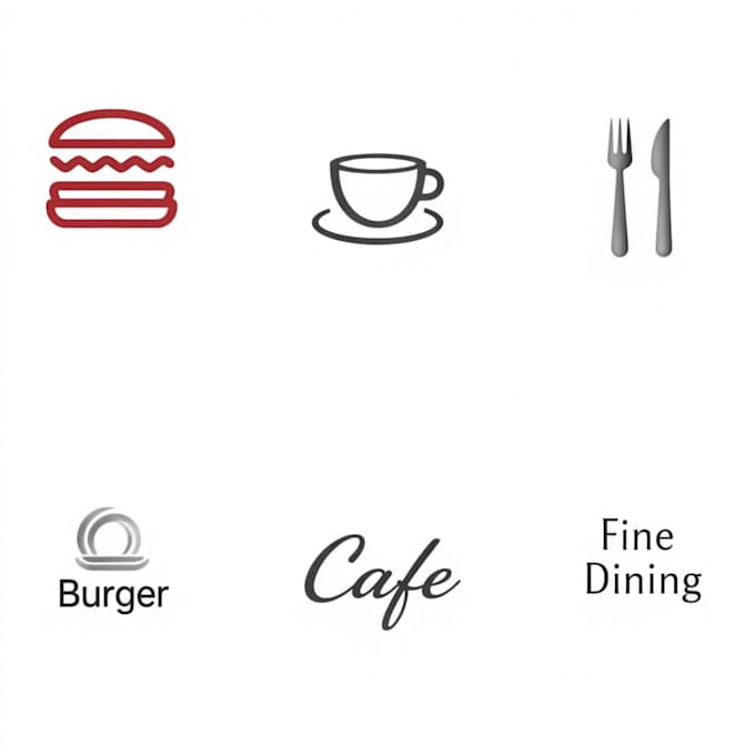 design modern restaurant  cafe  and burger logo