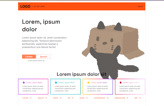 design and develop a front end website