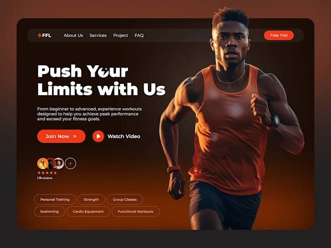 design professional gym, yoga or fitness wordpress website