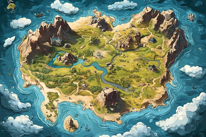design a map in vector format and location map