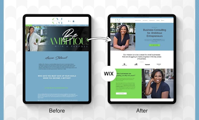 design or redesign a professional wix studio website