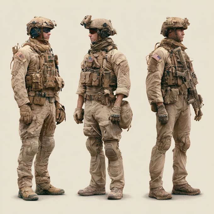 create realistic military, war, or sci fi illustrations