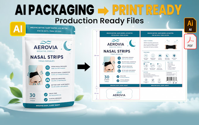 convert ai generated product packaging design into print ready vector files