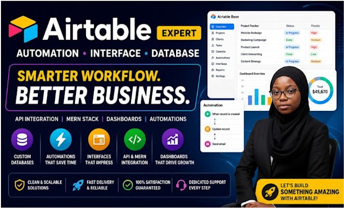 develop airtable enterprise database API integration and mern apps