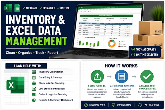 organize inventory, logistics and supply chain data in excel