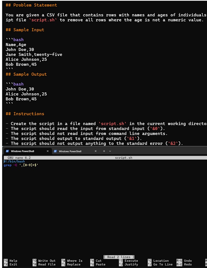 custom bash scripts, awk, sed, and linux automation tools