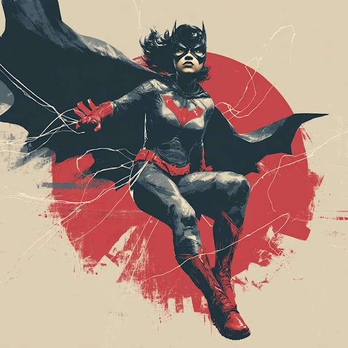 illustrate a superhero comic cover art
