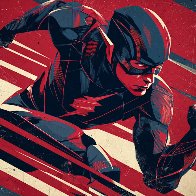 illustrate a superhero comic cover art