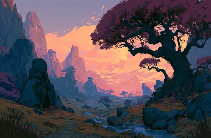do environmental concept art, background art
