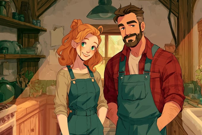 do stardew valley couple portraits