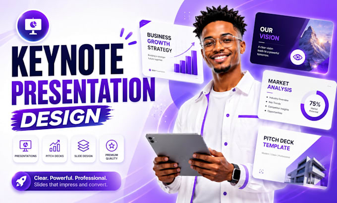 design a keynote presentation and pitch deck built natively in keynote