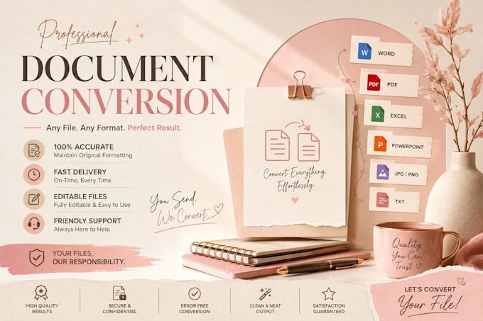 convert PDF, word, excel, jpg and other files