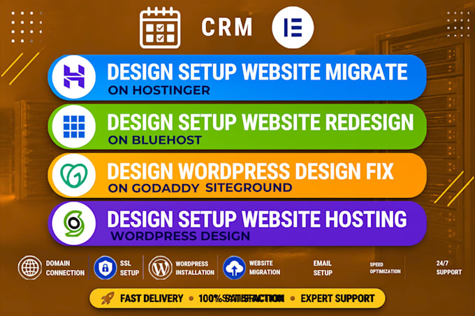 design wordpress website, migrate, redesign website hostinger, bluehost, godaddy