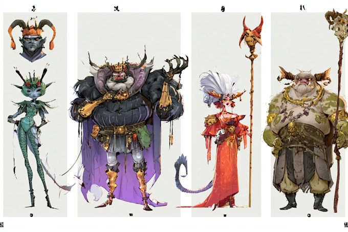 make a character illustration in a fantasy world