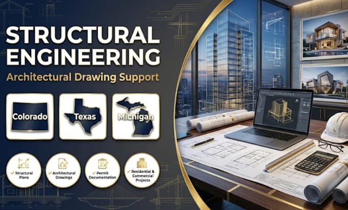 structural engineer architectural drawing sign colorado, texas, michigan