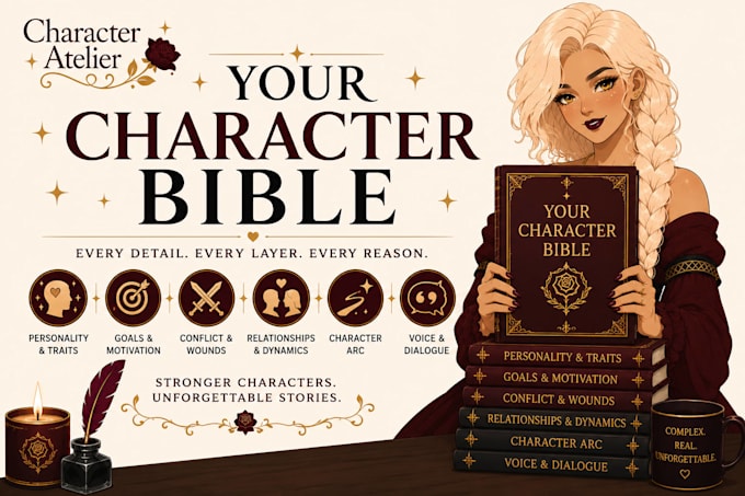 create character profiles and development for your story
