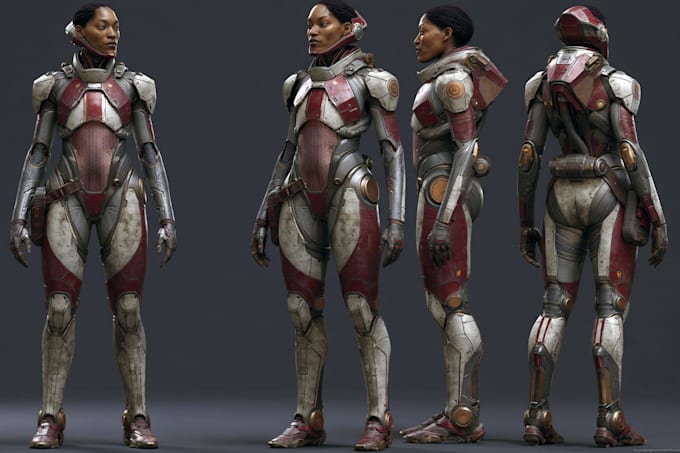 design gritty sci fi characters and illustration art
