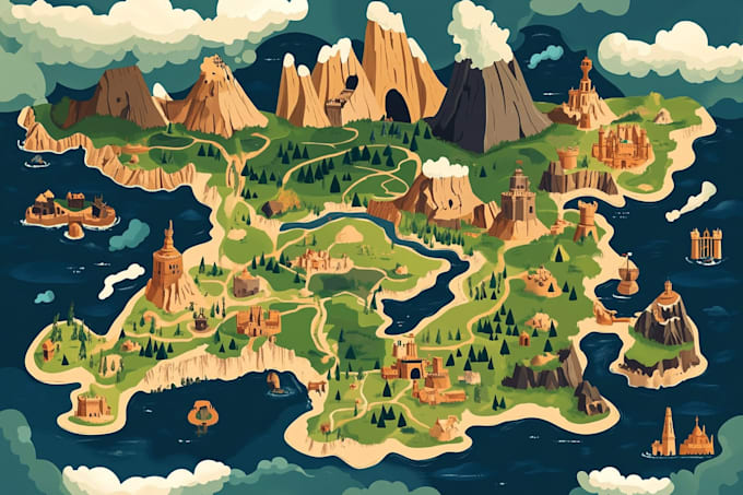 design a vector map illustration