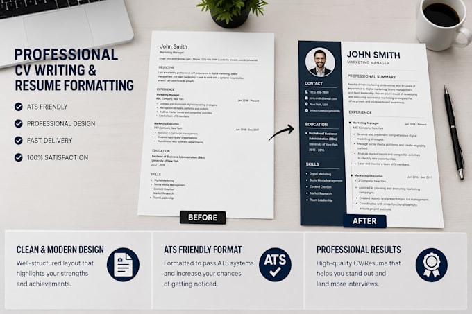 write, edit and professionally format your CV and resume