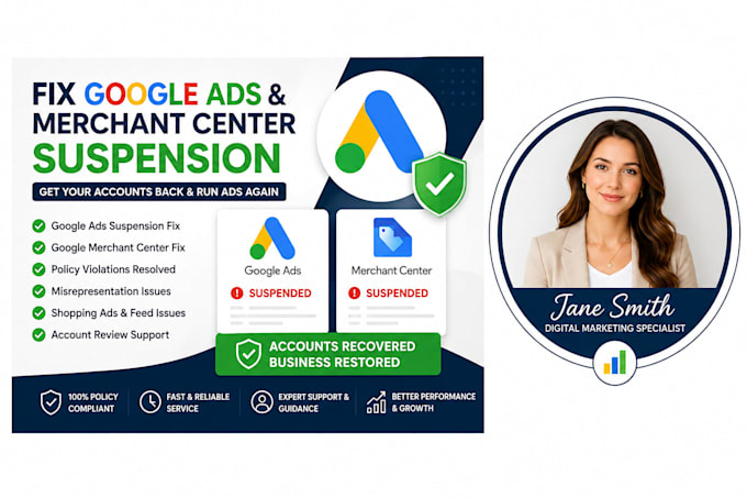 fix google ads suspension and advertiser verification compliance policy issues