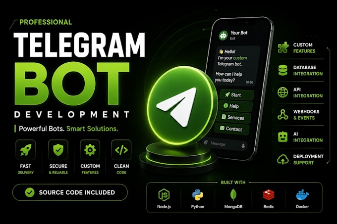 develop custom telegram bots