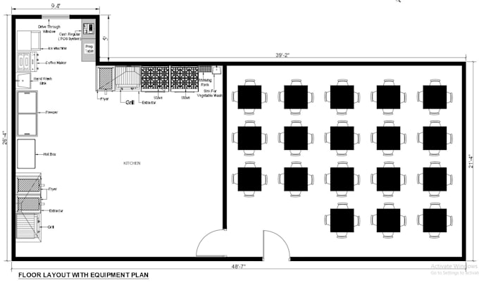 create professional restaurant layouts for permits and construction