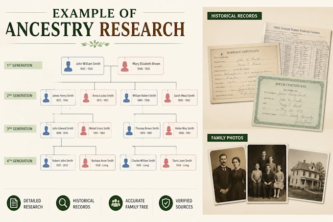 research your ancestry and create a professional family tree