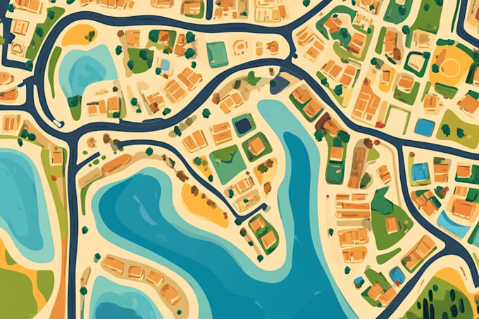 draw a unique vector or isometric map