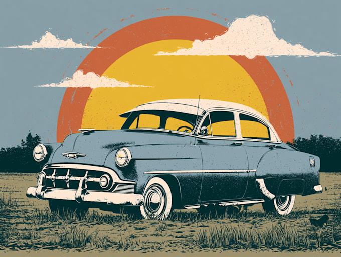 draw artwork with vintage illustration style