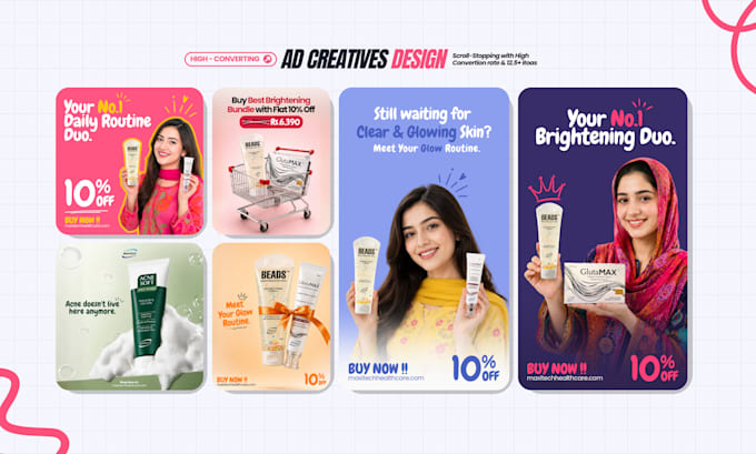 design ai ad creatives for facebook, instagram and tiktok