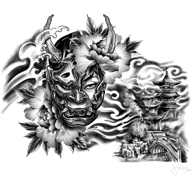 design unique custom japanese oriental tattoo