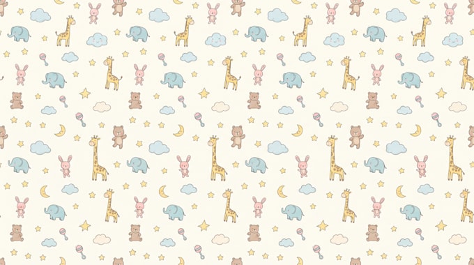 create cute seamless patterns for kids products and pod