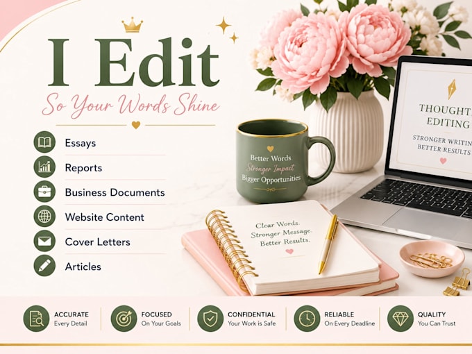professionally edit and proofread your documents