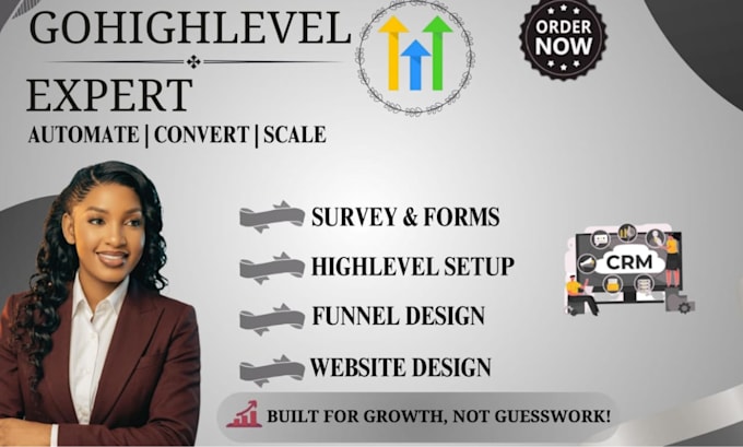 setup gohighlevel , design funnel, ghl website, surveys and forms
