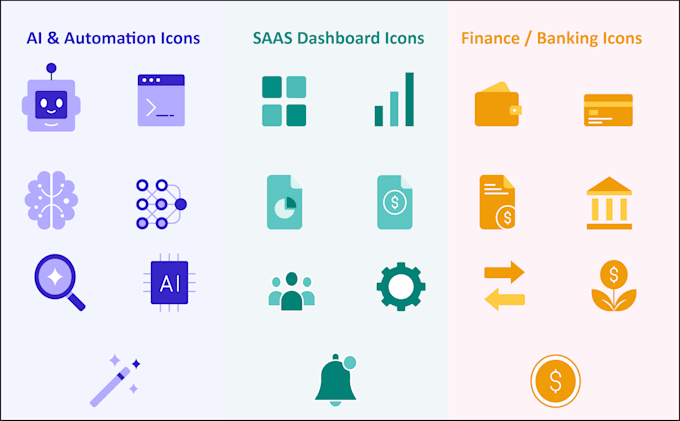 design unique flat icons for your app and website