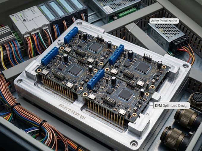 create manufacturing ready pcb panel, array and dfm optimization