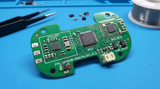 design wearable iot pcb with biosensor, medical and health device circuits